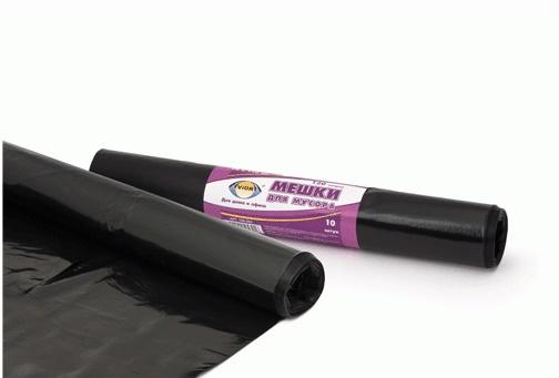Мешки (пакеты) для мусора 120 литров рулон 10шт, плотность 35 мкм, 70см*110см