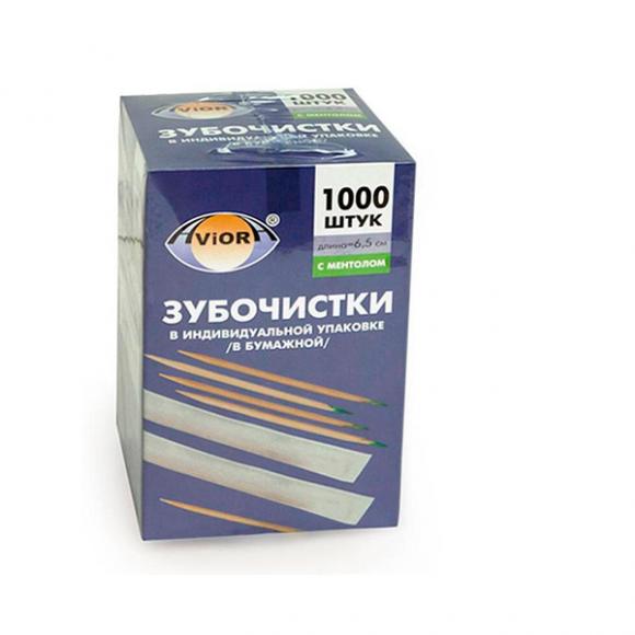 Зубочистки в индивидуальной упаковке 1000 шт МЕНТОЛ