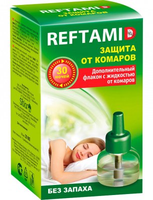 Жидкость от комаров 30 ночей, без запаха, РЕФТАМИД