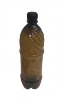 Бутылка ПЭТ 1л с пробкой коричневая