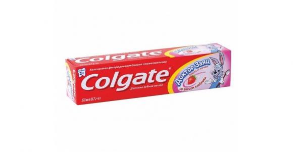 COLGATE Детская зубная паста Доктор Заяц вкус клубники 50мл