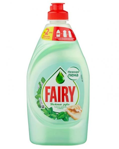 Fairy Средство для мытья посуды Нежные руки чайное дерево и мята, 900 мл