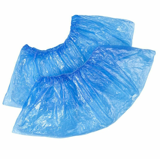 Бахилы ПНД голубые ЭКОНОМ 100шт/уп 6мкм, упак