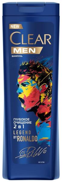Шампунь против перхоти для волос мужской CLEAR Men 2в1 Глубокое очищение, 400мл