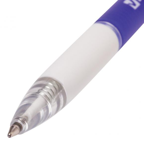 Ручка шариковая автоматическая с грипом BRAUBERG "Sprinter", СИНЯЯ, корпус ассорти, узел 0,7 мм, линия письма 0,35 мм