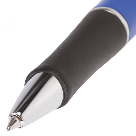 Ручка шариковая автоматическая с грипом BRAUBERG "Fast", СИНЯЯ, корпус синий, узел 0,7 мм, линия письма 0,35 мм