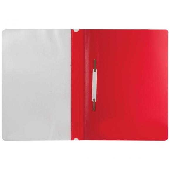 Скоросшиватель пластиковый BRAUBERG, А4, 130/180 мкм, красный