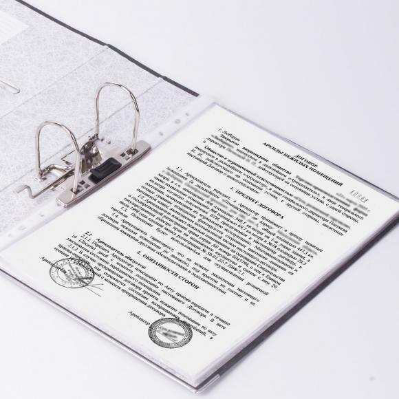 Папка-регистратор ERICH KRAUSE, с мраморным покрытием, "содержание", 70 мм, черный корешок