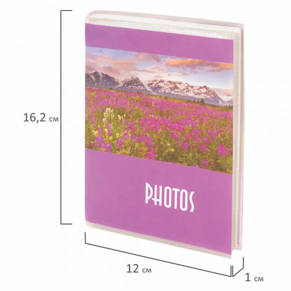 Фотоальбом BRAUBERG на 36 фото 10х15 см, мягкая обложка, "Пейзаж", ассорти
