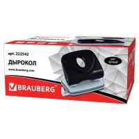 Дырокол BRAUBERG "Original", до 25 листов, черный