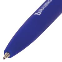 Ручка шариковая масляная автоматическая BRAUBERG Sky Blue, СИНЯЯ, soft-touch, узел 0,7 мм, линия письма 0,35 мм
