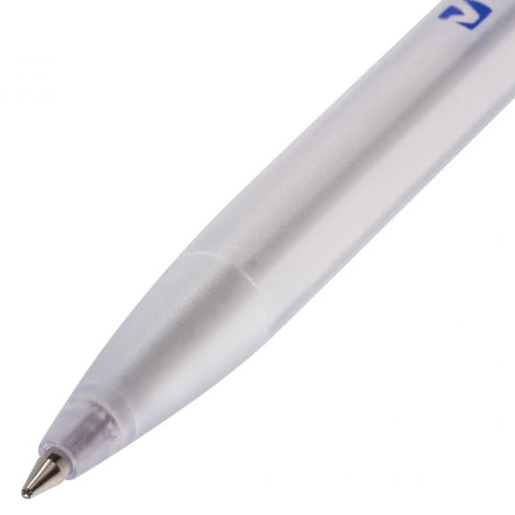 Ручка шариковая масляная BRAUBERG "Olive Pen", СИНЯЯ, корпус прозрачный, 0,7 мм, линия 0,5 мм
