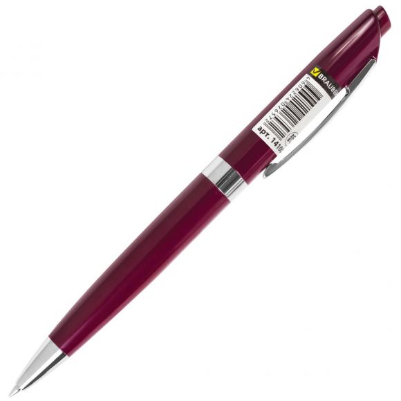 Ручка шариковая автоматическая BRAUBERG "Diplomat", СИНЯЯ, корпус ассорти, узел 0,7 мм, линия письма 0,35 мм