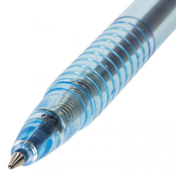 Ручка шариковая масляная автоматическая BRAUBERG "Click Blue", СИНЯЯ, узел 1 мм