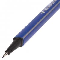 Ручка капиллярная (линер) BRAUBERG Aero, СИНЯЯ, трехгранная, металлический наконечник, линия письма 0,4 мм