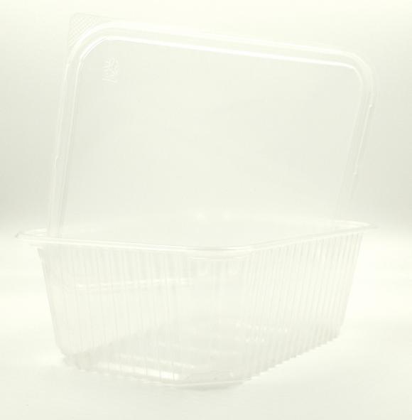 Контейнер одноразовый 1000мл 186*132мм прозрачный с крышкой, 1шт