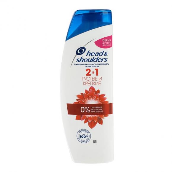Шампунь-бальзам против перхоти Head & Shoulders Густые и крепкие 2в1, 400мл