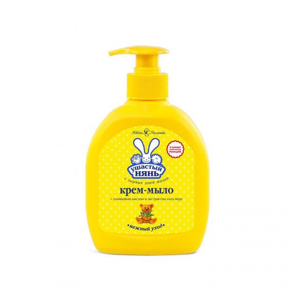 Жидкое крем-мыло детское УШАСТЫЙ НЯНЬ с оливковым маслом и экстрактом алоэ вера, 300мл