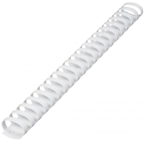 Пружины пластиковые для переплета, КОМПЛЕКТ 50 шт., 32 мм (для сшивания 241-280 л.), белые, BRAUBERG