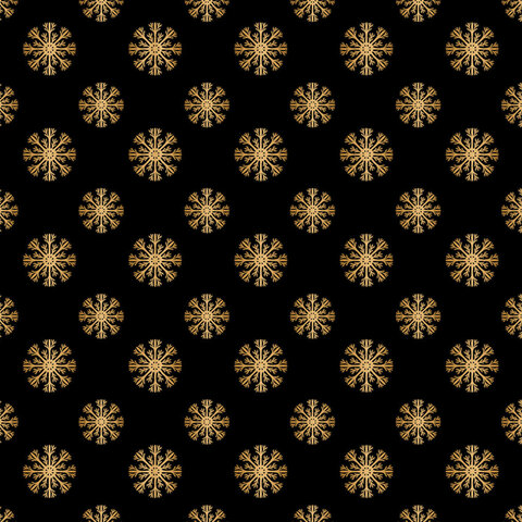 Бумага упаковочная новогодняя 70х100 см ЗОЛОТАЯ СКАЗКА "Black&Gold", 70 г/м2