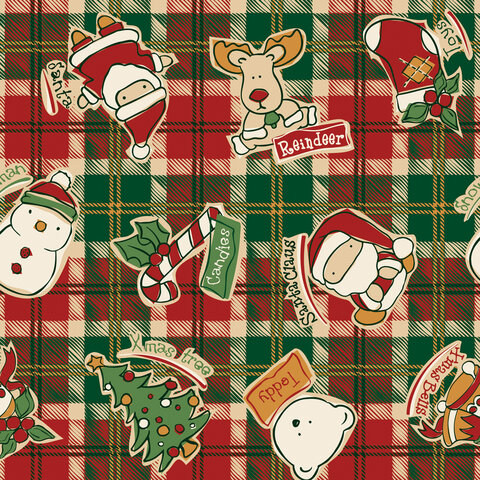 Бумага упаковочная новогодняя 70х100 см ЗОЛОТАЯ СКАЗКА "Red Collection", 70 г/м2