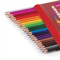 Карандаши цветные ПИФАГОР "ЖИРАФ", 24 цвета, пластиковые, классические заточенные