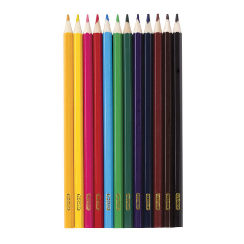 Карандаши цветные ПИФАГОР, 12 цветов, классические, заточенные, картонная упаковка