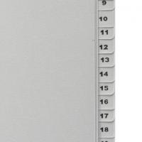 Разделитель пластиковый BRAUBERG, А4, 31 лист, цифровой 1-31, оглавление, серый