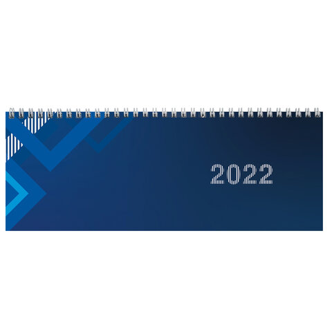 Планинг датированный 2022 (285х112 мм), STAFF, гребень, картонная обложка, 56 л., "Однотонный"