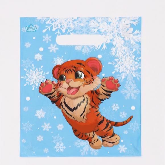Пакет подарочный 23*30см Веселый тигренок