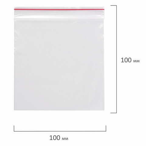 Пакет с замком Zip Lock АВИОРА, 10*10 см, упаковка 100 штук