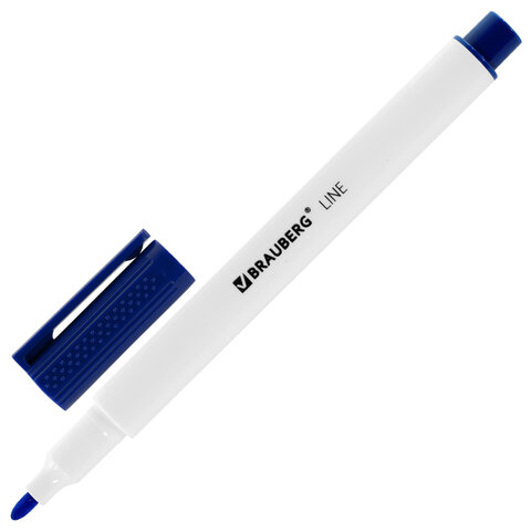 Маркеры стираемые для белой доски НАБОР 4 ЦВЕТА, BRAUBERG LINE, 3 мм, с клипом