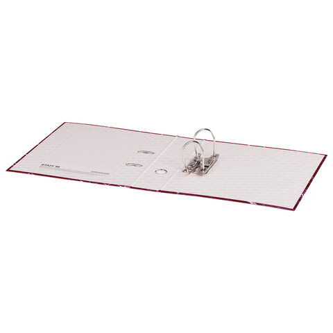 Папка-регистратор STAFF БЮДЖЕТ с мраморным покрытием, 70 мм, без уголка, красная, 229619