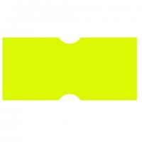 Этикет-лента ценник 21х12мм, прямоугольная, желтая, в рулоне 600 шт., BRAUBERG, 1 рулон