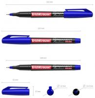 ErichKrause маркер синий перманентный, 0,6мм, металлический наконечник FP-50