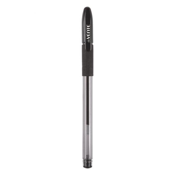 Ручка гелевая deVENTE 0,5мм, каучуковый держатель, черная, 102397