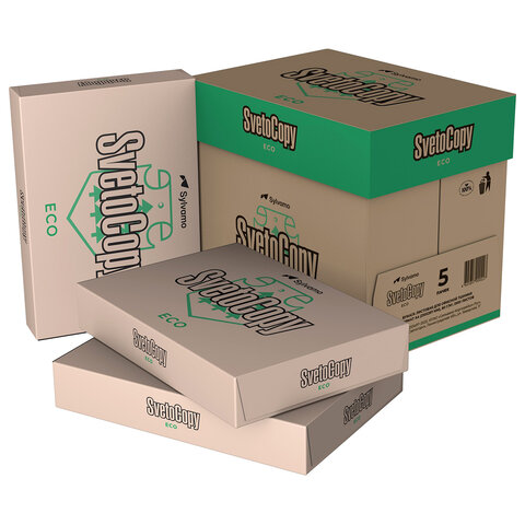 Бумага офисная А4, 80 г/м2, 500 л., SVETOCOPY ECO, белизна 60%, Sylvamo, Россия