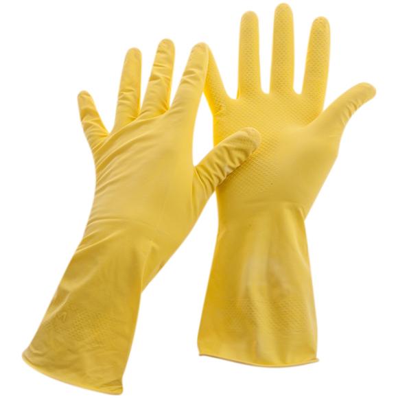 Перчатки резиновые хозяйственные OfficeClean Универсальные, разм. S, желтые