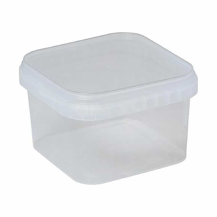 Ведро пищевое (контейнер) квадратное 850мл с крышкой, Мир Упаковки