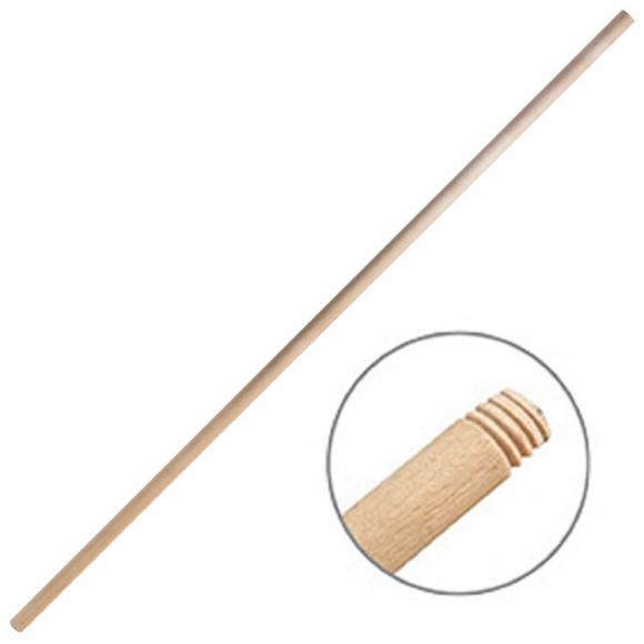 Черенок деревянный для швабры БАРС с еврорезьбой, длина 1,2м