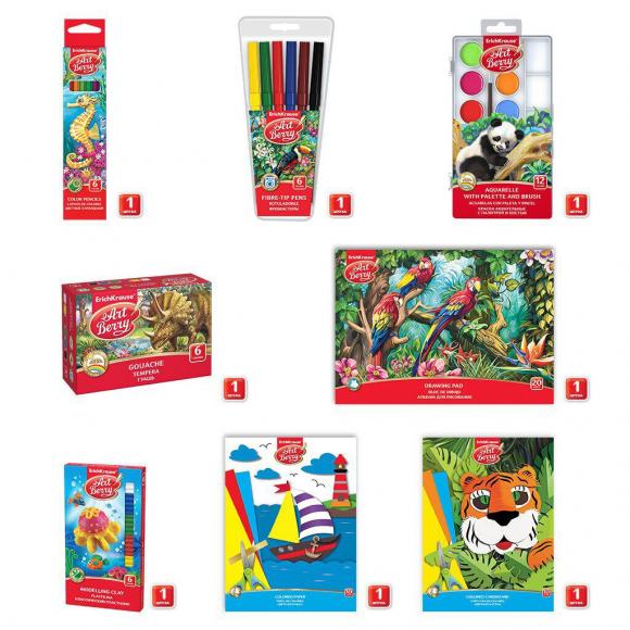 Набор первоклассника ErichKrause 43 предмета в подарочной коробке