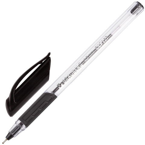 Ручка шариковая масляная BRAUBERG "Extra Glide GT", ЧЕРНАЯ, трехгранная, узел 0,7 мм, линия письма 0,35 мм