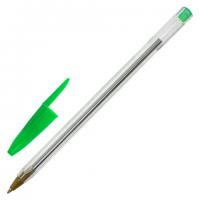 Ручка шариковая STAFF "Basic Budget BP-04", ЗЕЛЕНАЯ, линия письма 0,5 мм
