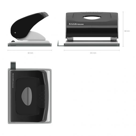 Дырокол ErichKrause Elegance 20 листов, черный, 15132