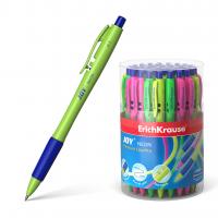 Ручка шариковая ErichKrause (Эрик Краузе) JOY 0.7мм Neon Ultra Glide Technology автомат, синяя