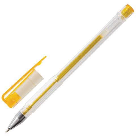 Ручки гелевые ПИФАГОР, НАБОР 6 ЦВЕТОВ, БЛЕСТКИ, корпус прозрачный, узел 0,7 мм, линия письма 0,5 мм