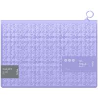 Папка-конверт на молнии Berlingo "Starlight S" А4, 200мкм, фиолетовая, с рисунком
