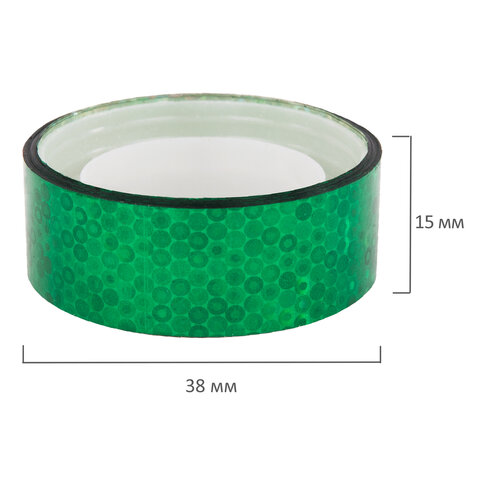 Клейкая лента (скотч) 15 мм х 5 м, декоративные голографические, ОСТРОВ СОКРОВИЩ, комплект 3 шт.