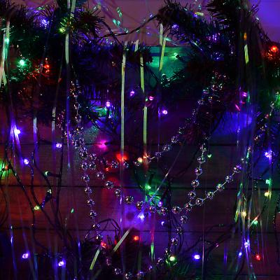 Гирлянда электрическая светодиодная, вьюн, черный шнур, 9м 100LED, СноуБум