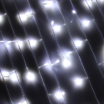 Гирлянда электрическая Бахрома 2*0,5*0,7м 80LED, светодиодная, белый провод, белый свет